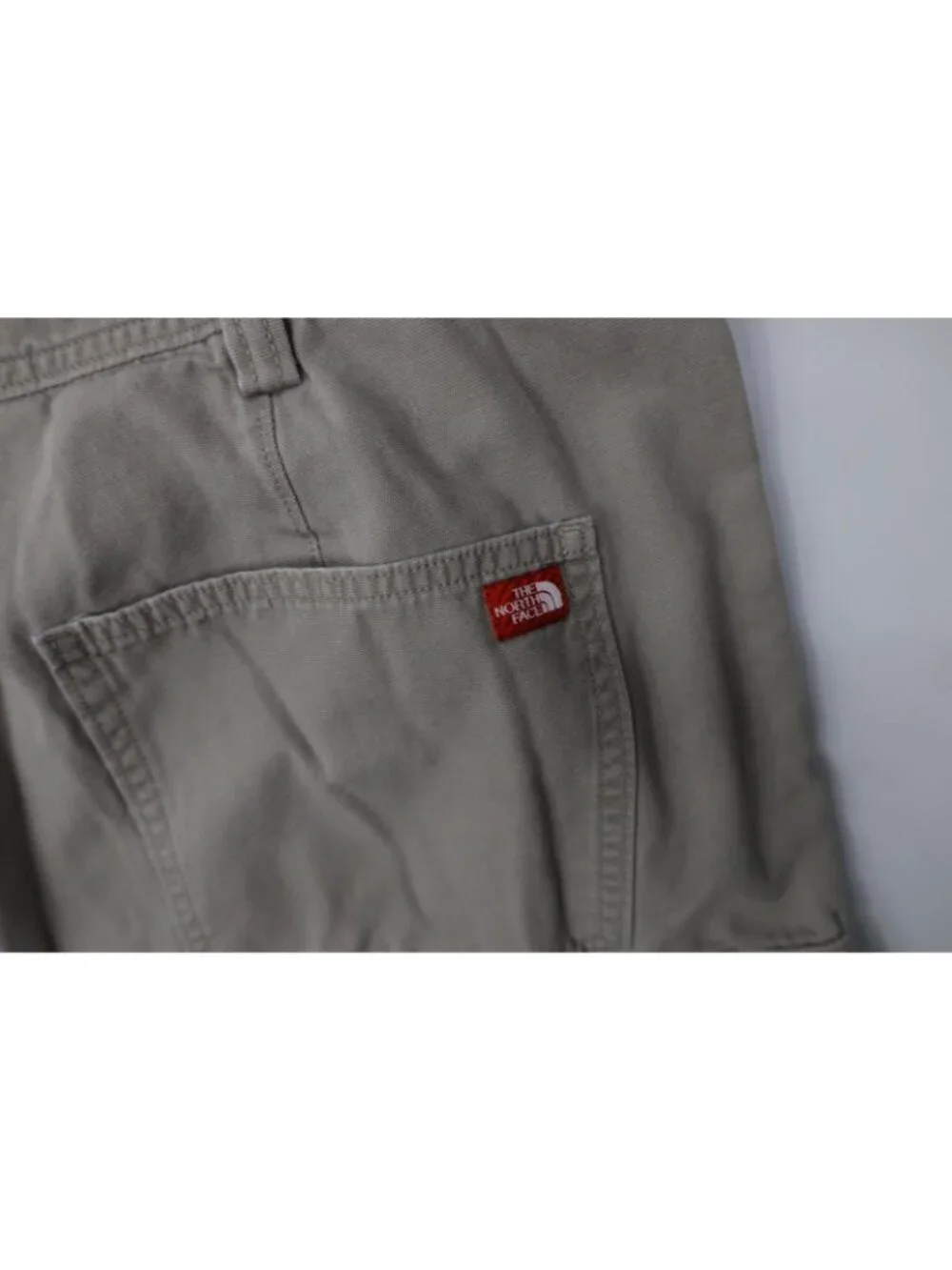 Vintage Y2K The North Face Mens 40x32 Faded Baggy Wide Leg Cargo Pants Beige